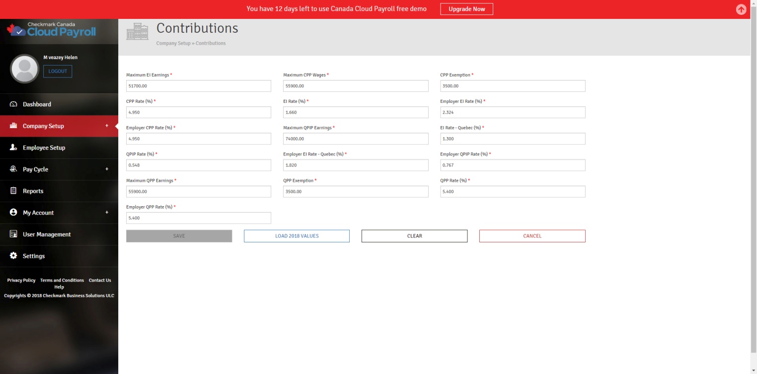 Setting Up Contributions 