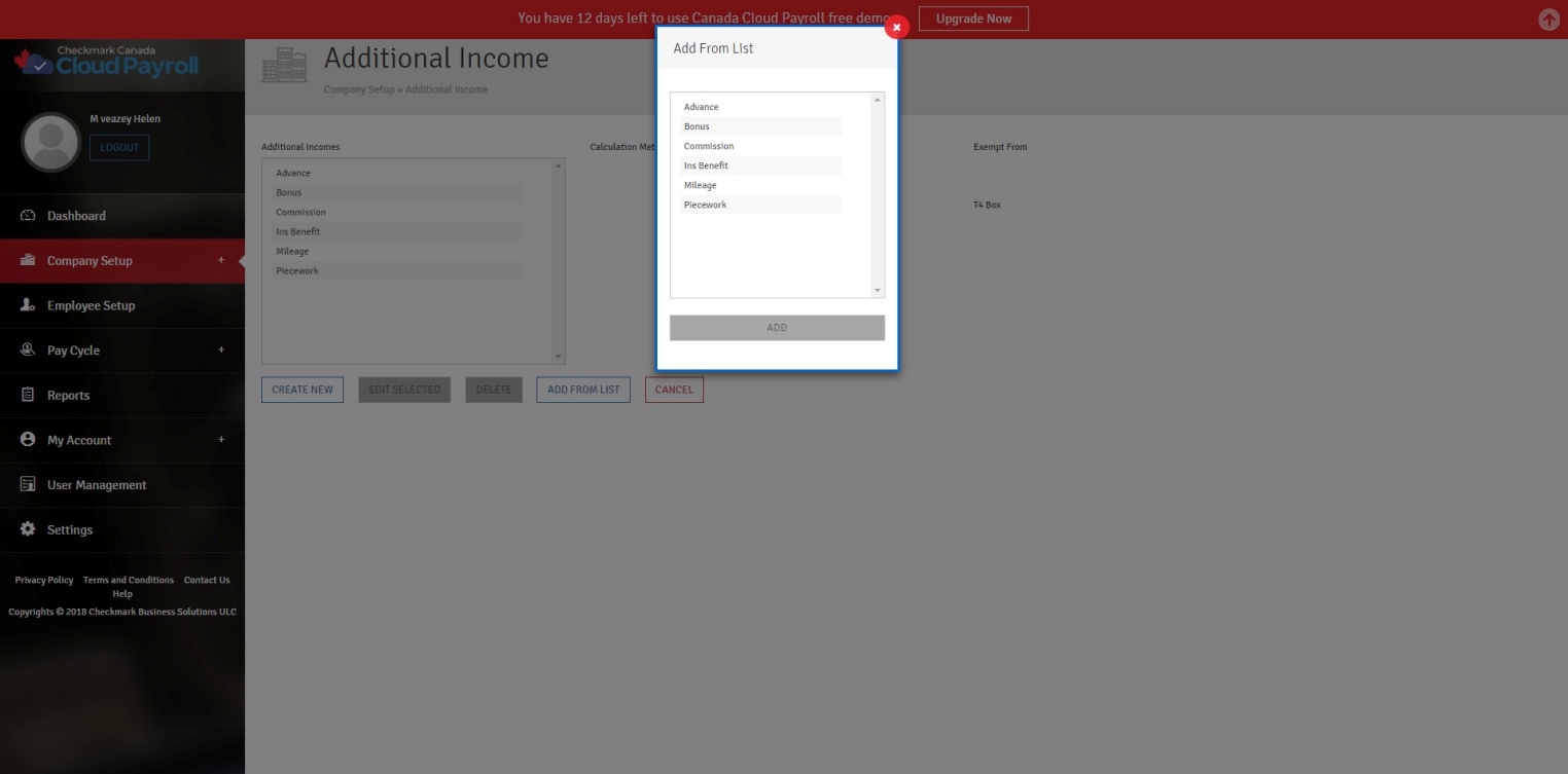 additional income category