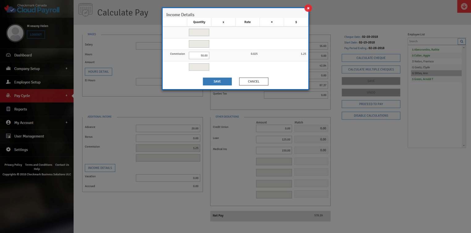calculate pay additional income