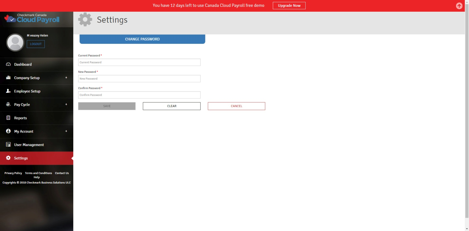change password