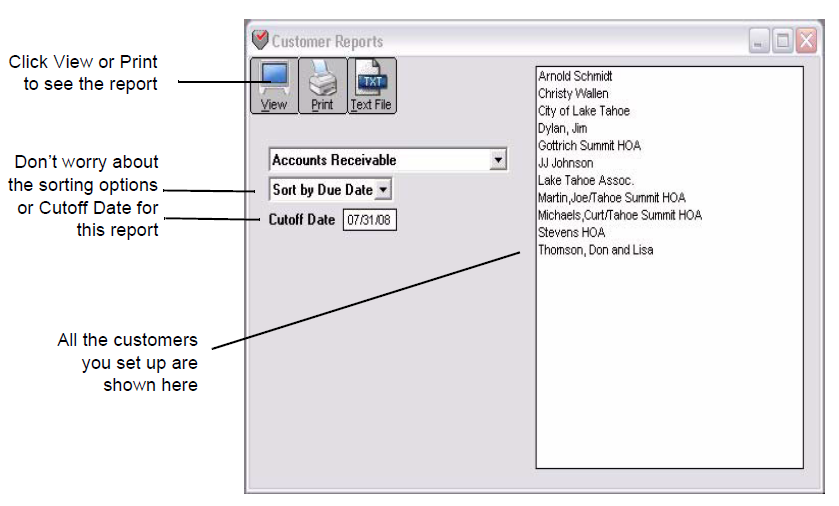 customer reports