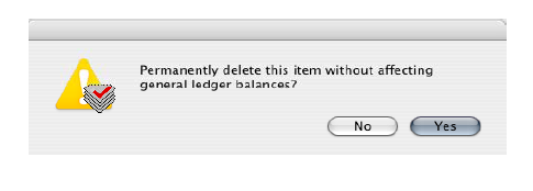 delete an outstanding receivable
