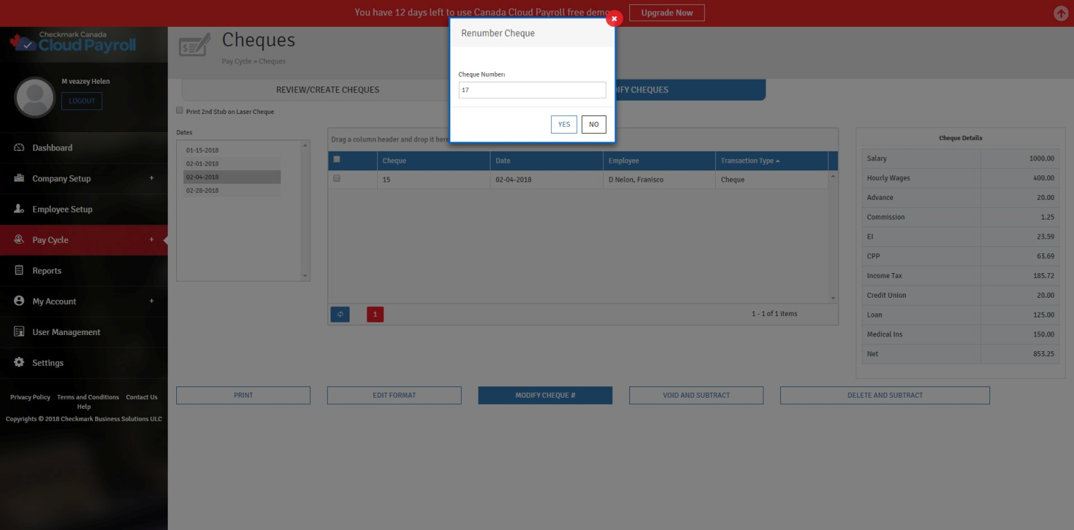editing cheque format