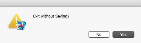 exit without saving alert