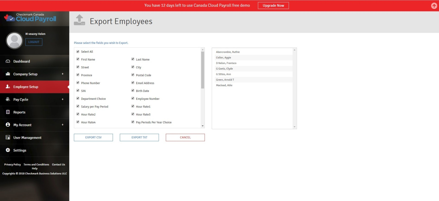 exporting employee