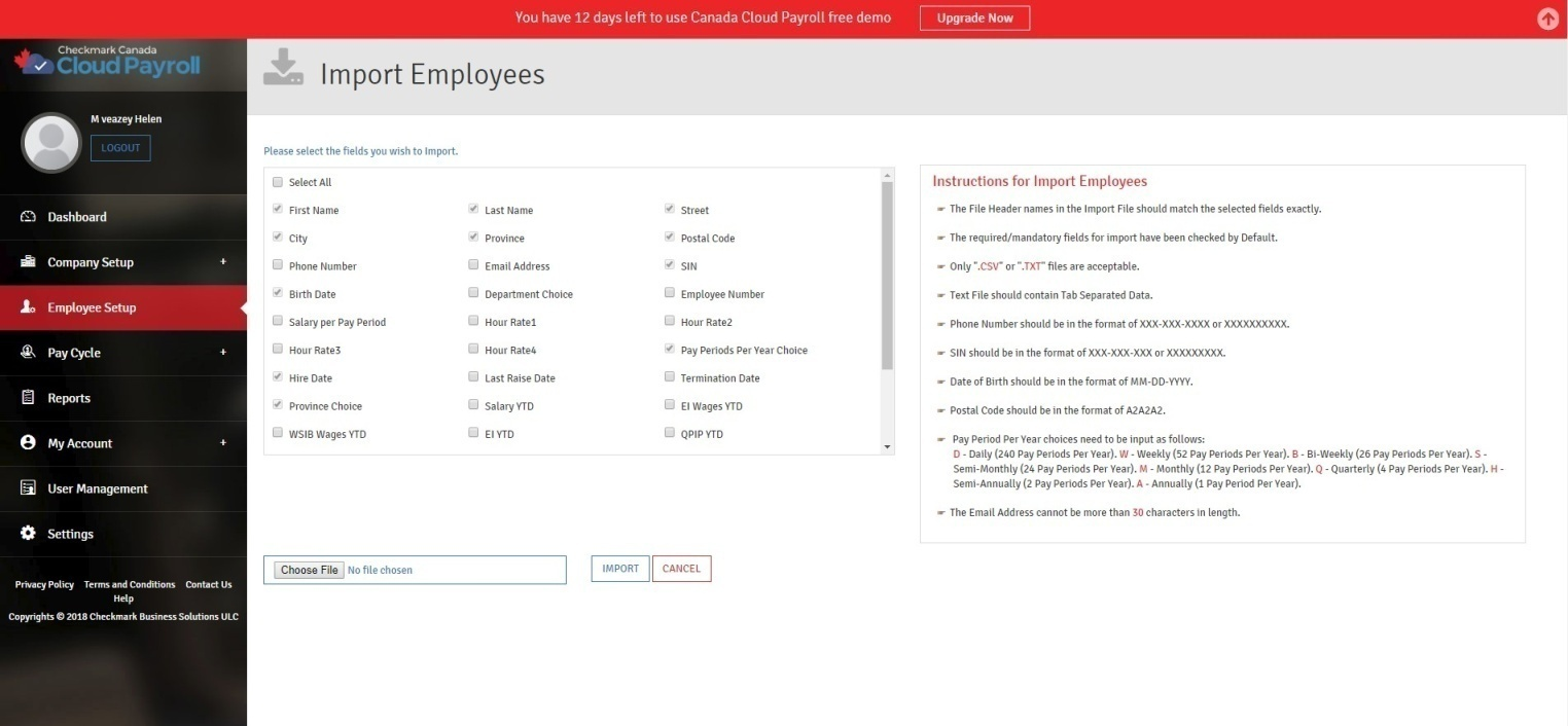 importing employees