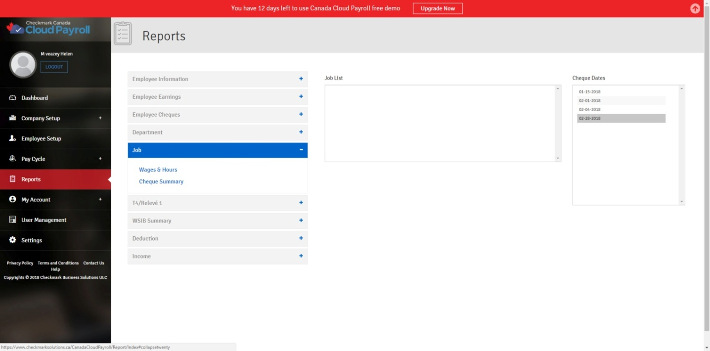 job screen