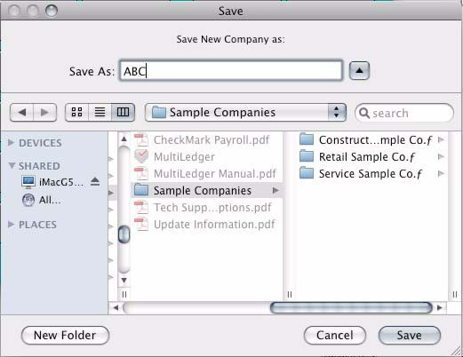 new company file mac