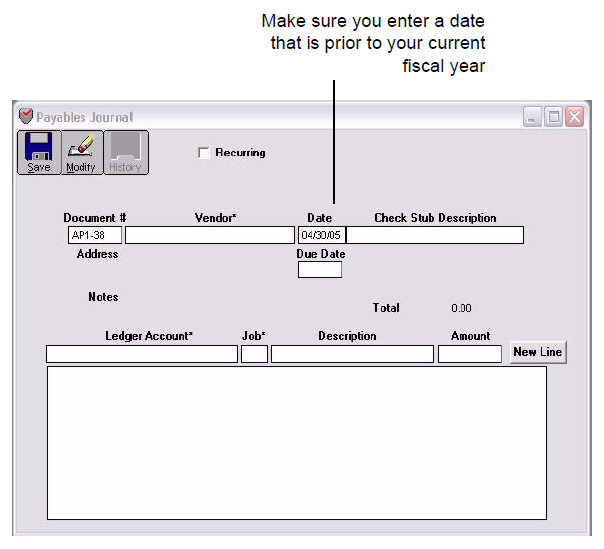 payables journal