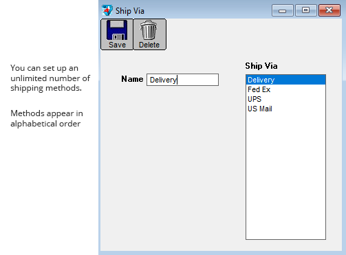 shipping methods