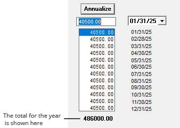 total budget amounts