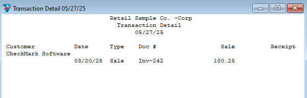 transaction details