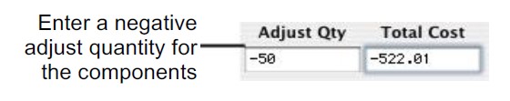 adjust inventory quantity