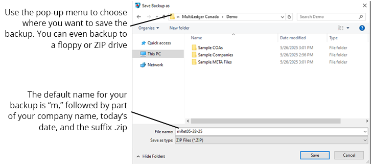 back up company files on windows