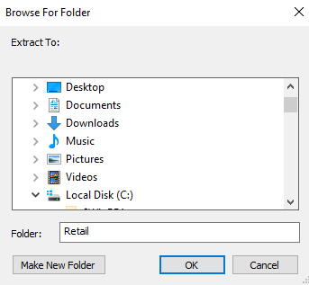 brows for backup folder mac