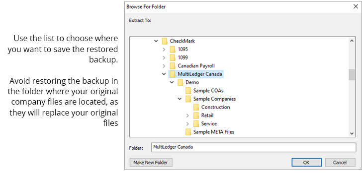 browse for backup folder windows