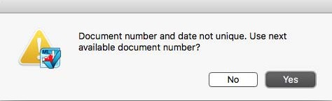 duplicate documents number alert