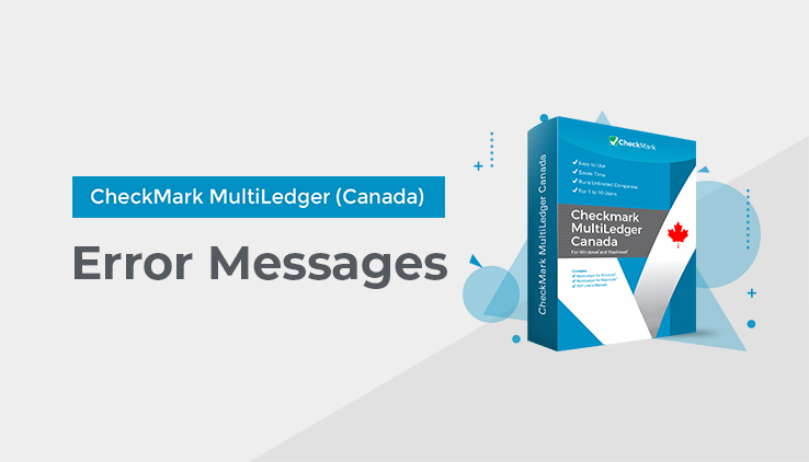 Error Messages in CheckMark MultiLedger