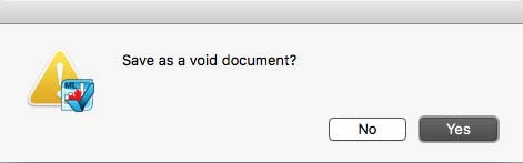 save void document alert